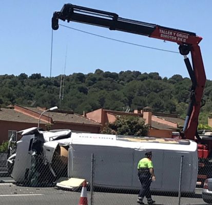 La Bustia accident transit A2 Collbato