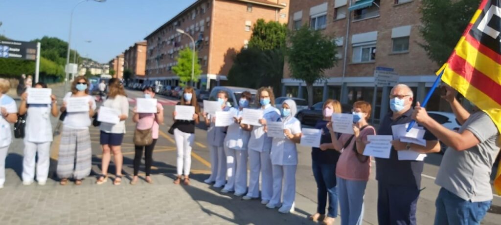 La Bustia protesta personal neteja hospital Martorell