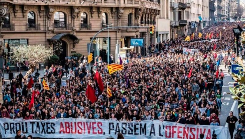 La Bustia Olesanes acusades manifestacio estudiantil
