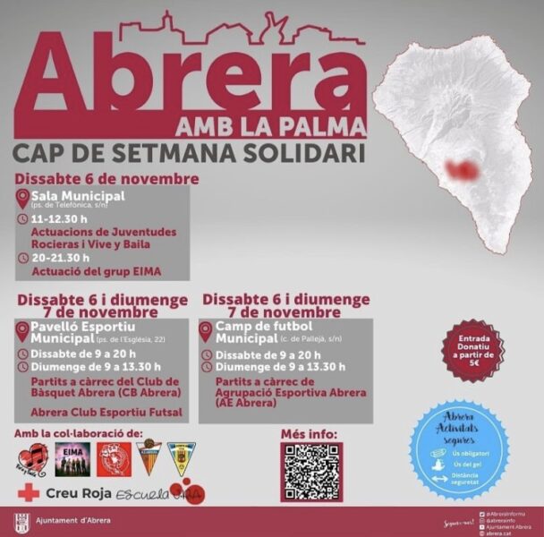 La Bustia cartell Abrera solidaritat La Palma