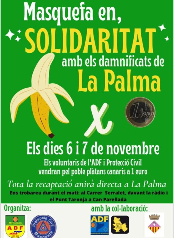 La Bustia cartell Masquefa solidaritat La Palma