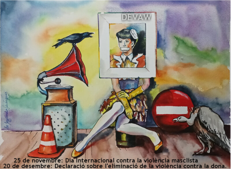 La Bustia dibuix Eva Fernandez contra la violencia masclista novembre 2021