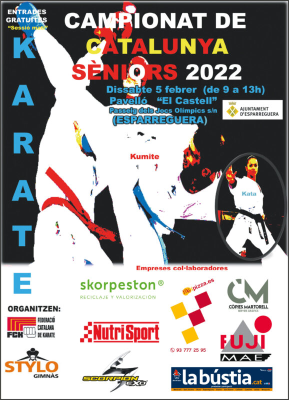 La Bustia cartell campionat Catalunya karate Esparreguera 2022