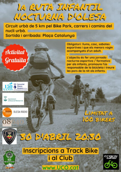 La Bustia cartell ruta infantil bicicleta Olesa