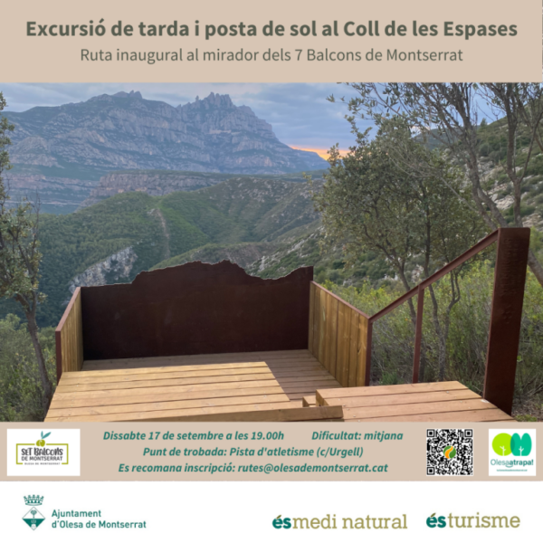 La Bustia cartell excursio Balco de Montserrat Olesa