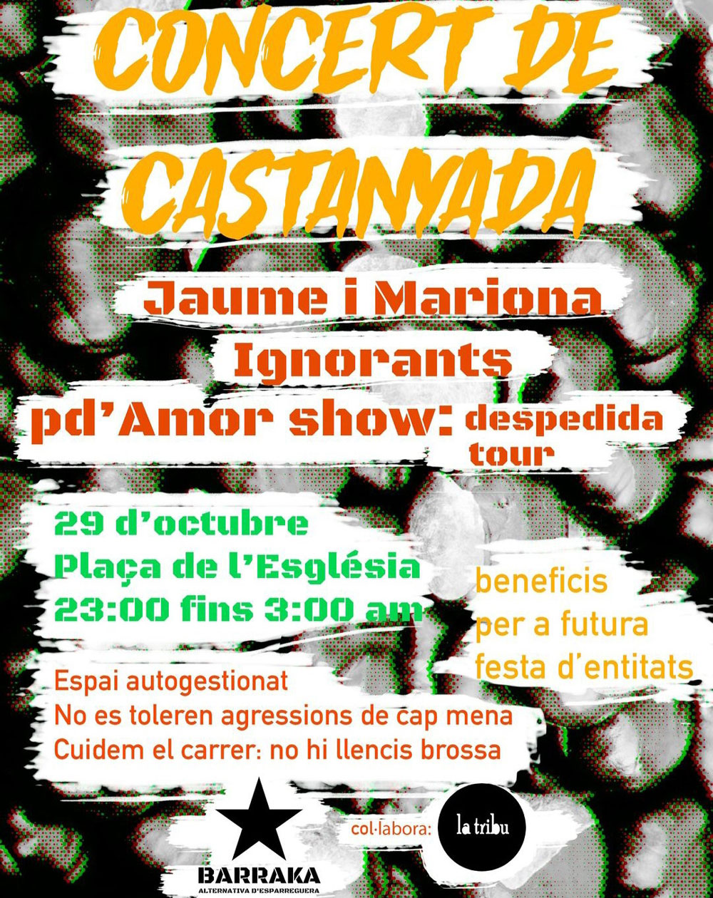 La Bustia cartell concert Castanyada Esparreguera