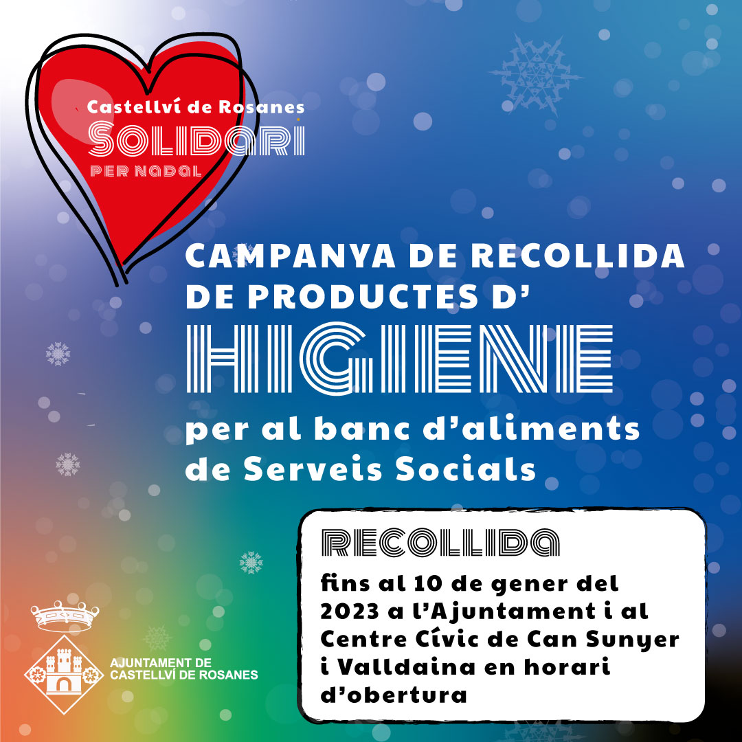 La Bustia cartell campanya solidaria Castellvi 2022 higiene 1