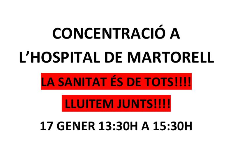 La Bustia concentracio Hospital Martorell cartell