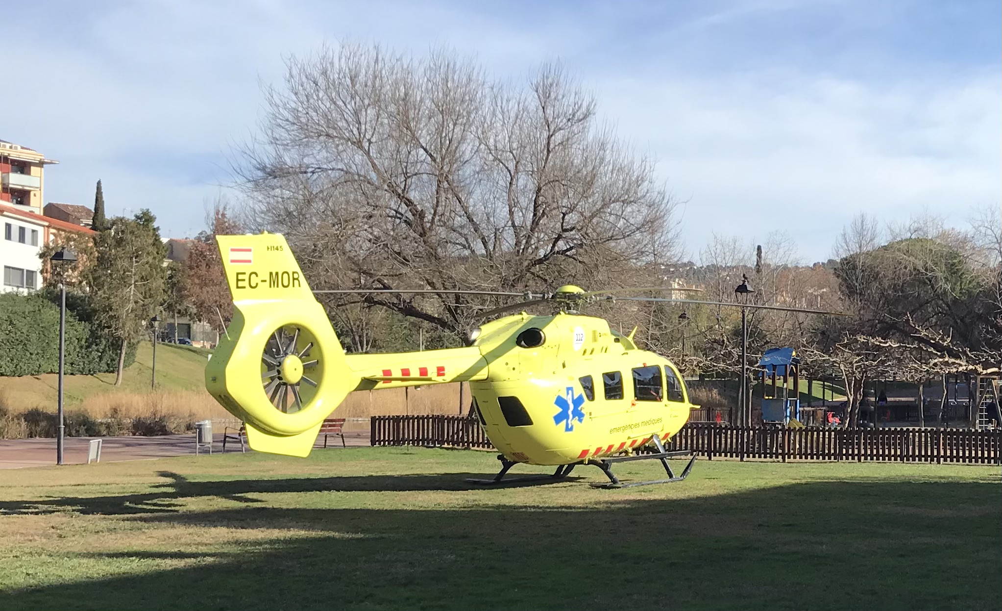 La Bustia helicopter medicalitzat Olesa