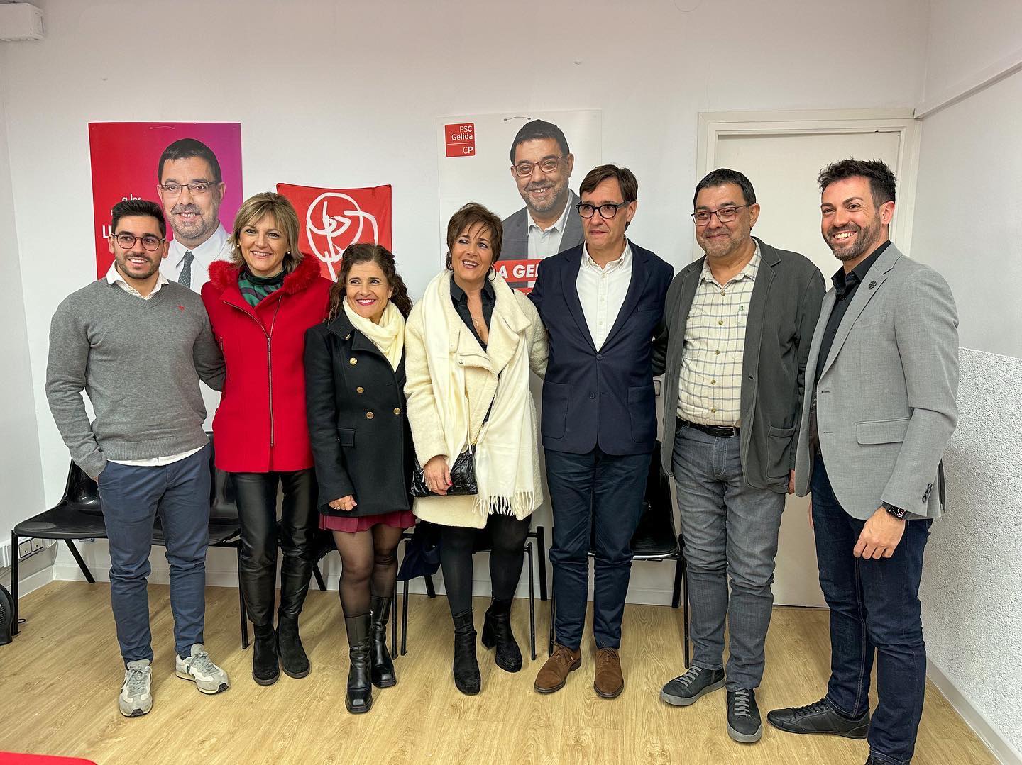 La Bustia presentacio Lluis Valls amb equip 2023 PSC Gelida