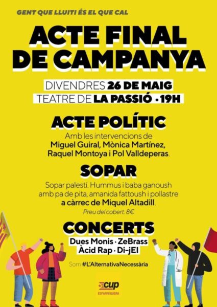 La Bustia cartell final campanya eleccions maig 2023 Cup Esparreguera