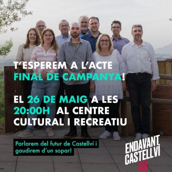 La Bustia cartell final campanya eleccions maig 2023 Endavant Castellvi