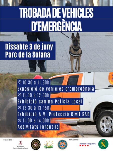 La Bustia cartell trobada vehicles emergencia Sant Andreu