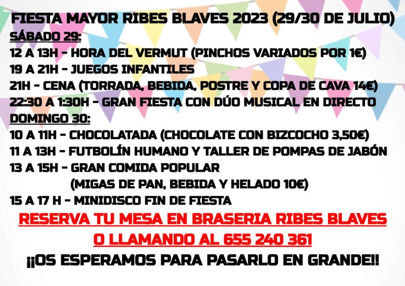 La Bustia cartell Festa Major Ribes Blaves Olesa