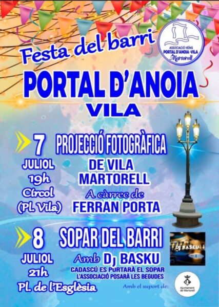 La Bustia cartell Festa del barri Portal Anoia Martorell