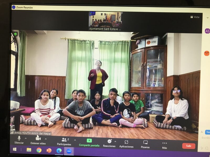 La Bustia videoconferencia Enric Carbonell Sant Esteve Nepal (2)