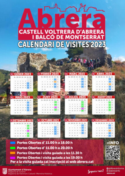 La Bustia cartell portes obertes Castell Voltrera i Balco Montserrat Abrera