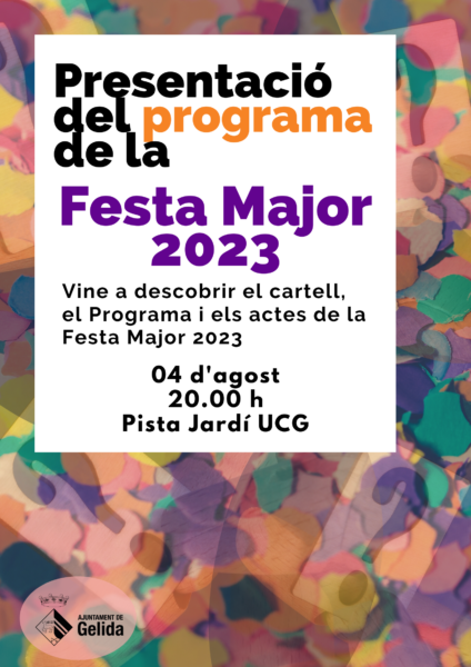 La Bustia cartell presentacio programa Festa Major Gelida