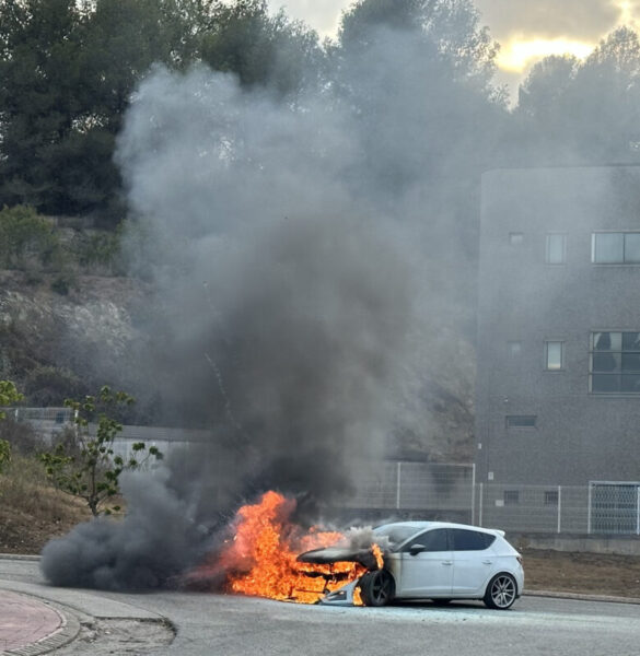 La Bustia crema un cotxe al Congost Martorell 1