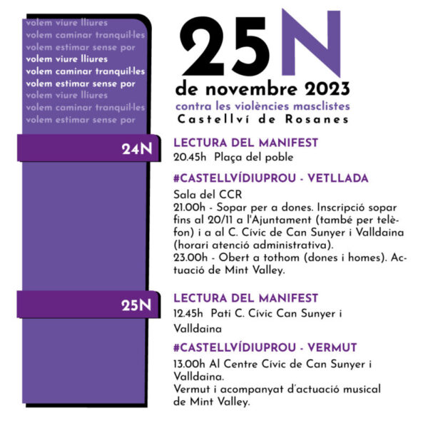 La Bustia cartell 25N Castellvi