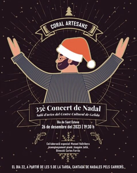 La Bustia cartell concert Nadal Coral Artesans Gelida
