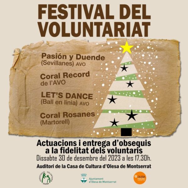 La Bustia cartell festival del voluntariat Olesa