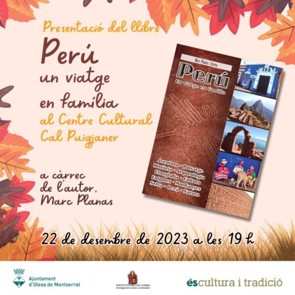 La Bustia cartell presentacio llibre Peru un viatge en familia