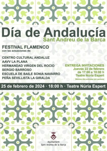 La Bustia cartell Dia de Andalucia Sant Andreu