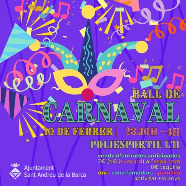 La Bustia cartell ball Carnaval Sant Andreu