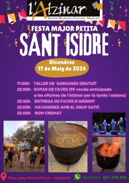 La Bustia cartell Festa Sant Isidre Alzinar Masquefa