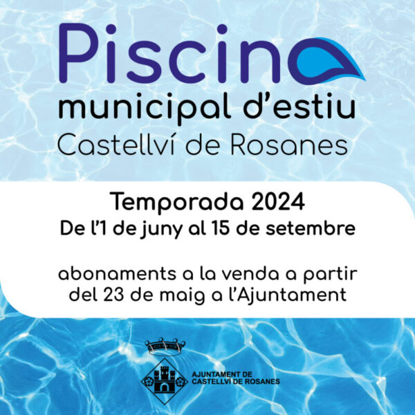 La Bustia cartell obertura piscina Castellvi