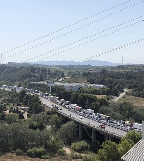 La Bustia autopista AP7 Gelida per incendi a Subirats 31 agost 2024 2