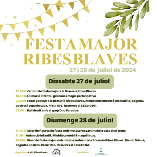 La Bustia cartell Festa Major Ribes Blaves