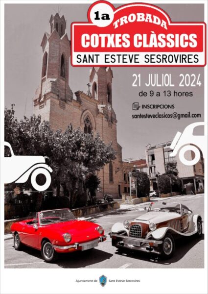 La Bustia cartell trobada cotxes classics Sant Esteve