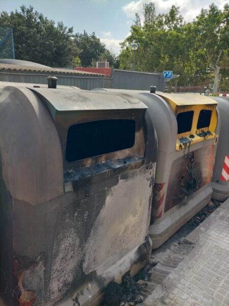 La Bustia contenidors cremats Masquefa 4