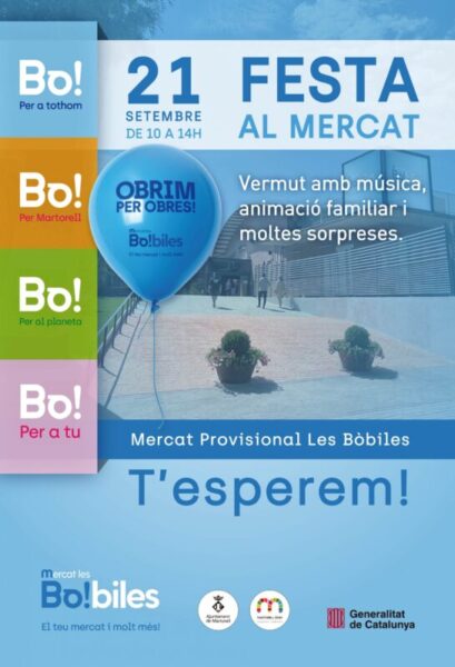 La Bustia cartell Festa al Mercat Les Bobiles Martorell