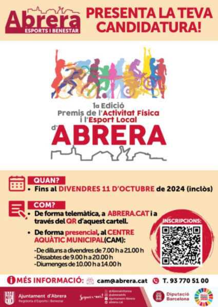 La Bustia cartell Premis Activitat Fisica i Esport Local Abrera 2