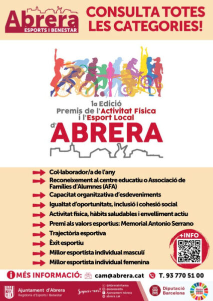 La Bustia cartell Premis Activitat Fisica i Esport Local Abrera