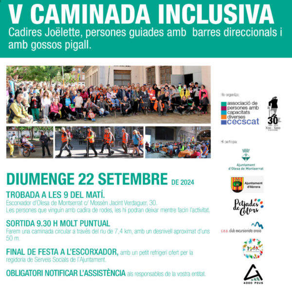 La Bustia cartell V caminada inclusiva Olesa