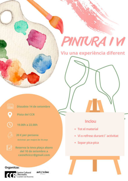 La Bustia cartell taller pintura i vi