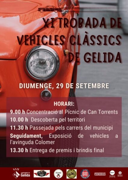 La Bustia cartell trobada vehicles classics Gelida