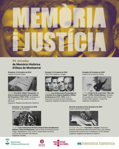 La Bustia cartell XX jornades memoria i justicia