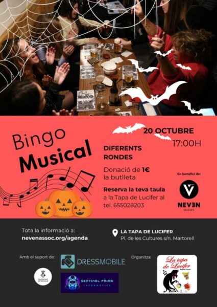 La Bustia cartell bingo musical 20 octubre