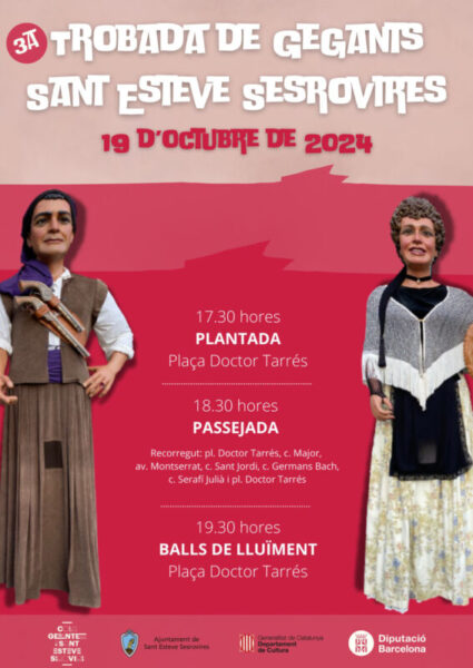 La Bustia cartell trobada gegants Sant Esteve