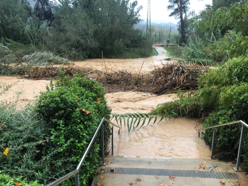 La Bustia Anoia palanca gual inundable del Moli Fariner pluges 4 novembre 2024 Martorell