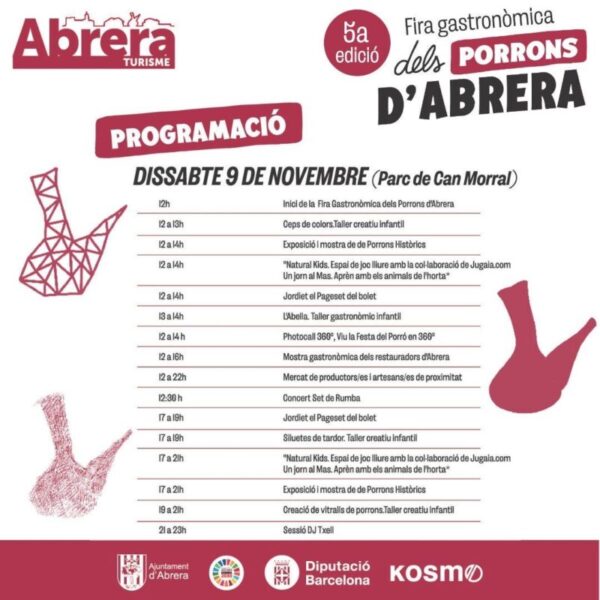 La Bustia cartell dissabte 9 novembre 2024 Fira Porrons Abrera