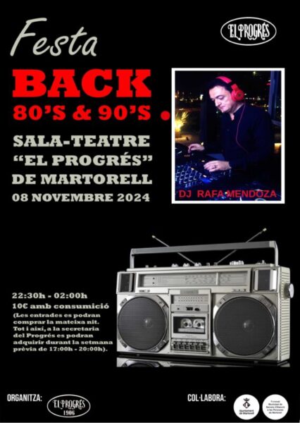 La Bustia cartell festa back 80 i 90