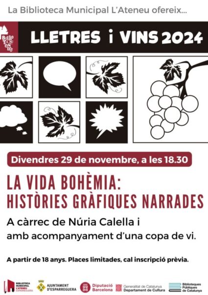 La Bustia cartell lletres i vins