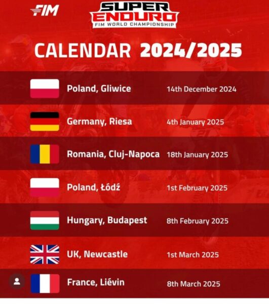 La Bustia Ramon Godino calendari Mundial SuperEnduro 2025 Polonia Abrera