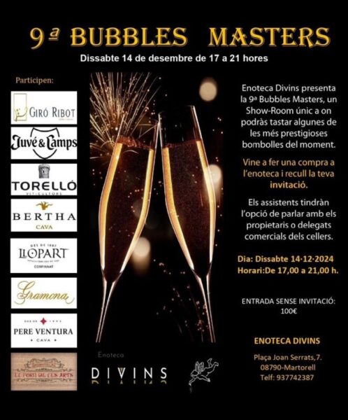 La Bustia cartell Bubbles Masters Divins Martorell